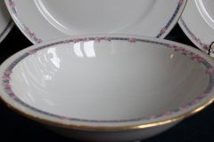 AHRENFELDT ROSES IN BLUE BAND- RIM CEREAL BOWL   .....   http://jaapiesfinechinastore.com