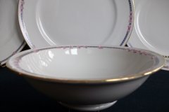 AHRENFELDT ROSES IN BLUE BAND- RIM CEREAL BOWL   .....   http://jaapiesfinechinastore.com