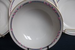 AHRENFELDT ROSES IN BLUE BAND- RIM CEREAL BOWL   .....   http://jaapiesfinechinastore.com