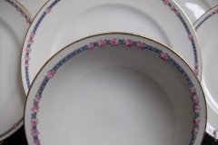 AHRENFELDT ROSES IN BLUE BAND- RIM CEREAL BOWL   .....   http://jaapiesfinechinastore.com