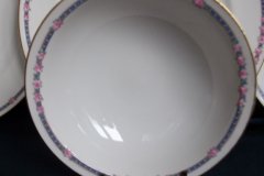 AHRENFELDT ROSES IN BLUE BAND- RIM CEREAL BOWL   .....   http://jaapiesfinechinastore.com