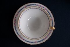 AHRENFELDT ROSES IN BLUE BAND- CUP & SAUCER.....   http://jaapiesfinechinastore.com