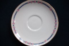 AHRENFELDT ROSES IN BLUE BAND- CUP & SAUCER.....   http://jaapiesfinechinastore.com
