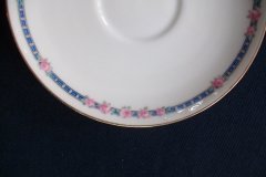 AHRENFELDT ROSES IN BLUE BAND- CUP & SAUCER.....   http://jaapiesfinechinastore.com
