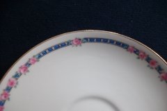 AHRENFELDT ROSES IN BLUE BAND- CUP & SAUCER.....   http://jaapiesfinechinastore.com