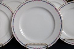 AHRENFELDT ROSES IN BLUE BAND-  DINNER PLATE   .....   http://jaapiesfinechinastore.com