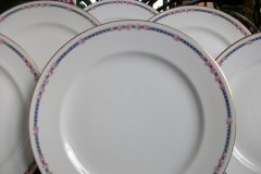 AHRENFELDT ROSES IN BLUE BAND-  DINNER PLATE   .....   http://jaapiesfinechinastore.com