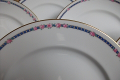 AHRENFELDT ROSES IN BLUE BAND-  DINNER PLATE   .....   https://www.jaapiesfinechinastore.com