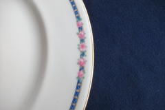 AHRENFELDT ROSES IN BLUE BAND-  DINNER PLATE   .....   https://www.jaapiesfinechinastore.com