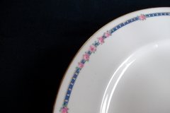 AHRENFELDT ROSES IN BLUE BAND-  DINNER PLATE   .....   http://jaapiesfinechinastore.com