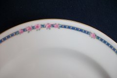 AHRENFELDT ROSES IN BLUE BAND-  LUNCH PLATE   .....   http://jaapiesfinechinastore.com
