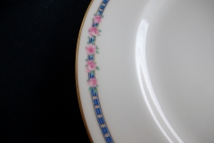 AHRENFELDT ROSES IN BLUE BAND-  LUNCH PLATE   .....   https://www.jaapiesfinechinastore.com