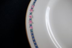 AHRENFELDT ROSES IN BLUE BAND-  LUNCH PLATE   .....   http://jaapiesfinechinastore.com