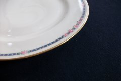 AHRENFELDT ROSES IN BLUE BAND-  LUNCH PLATE   .....   http://jaapiesfinechinastore.com