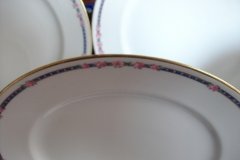 AHRENFELDT ROSES IN BLUE BAND-  LUNCH PLATE   .....   http://jaapiesfinechinastore.com