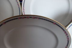 AHRENFELDT ROSES IN BLUE BAND-  LUNCH PLATE   .....   https://www.jaapiesfinechinastore.com