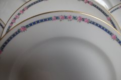 AHRENFELDT ROSES IN BLUE BAND-  LUNCH PLATE   .....   http://jaapiesfinechinastore.com