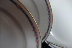 AHRENFELDT ROSES IN BLUE BAND-  LUNCH PLATE   .....   http://jaapiesfinechinastore.com