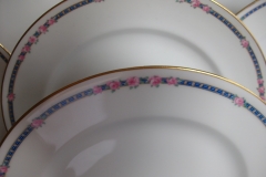 AHRENFELDT ROSES IN BLUE BAND-  LUNCH PLATE   .....   https://www.jaapiesfinechinastore.com