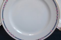 AHRENFELDT ROSES IN BLUE BAND-  LUNCH PLATE   .....   http://jaapiesfinechinastore.com