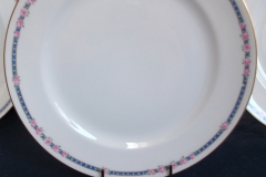 AHRENFELDT ROSES IN BLUE BAND-  LUNCH PLATE   .....   https://www.jaapiesfinechinastore.com