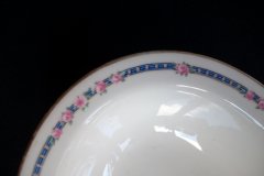 AHRENFELDT ROSES IN BLUE BAND-  OVAL SERVING   BOWL   .....   http://jaapiesfinechinastore.com