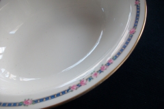 AHRENFELDT ROSES IN BLUE BAND-  OVAL SERVING   BOWL   .....   https://www.jaapiesfinechinastore.com