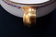 AHRENFELDT ROSES IN BLUE BAND-  OVAL COVERED SERVING   BOWL   .....   http://jaapiesfinechinastore.com