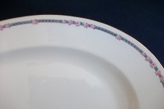 AHRENFELDT ROSES IN BLUE BAND-  OVAL  SERVING   PLATTER 16 1/2"   .....   http://jaapiesfinechinastore.com