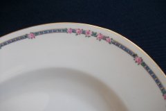 AHRENFELDT ROSES IN BLUE BAND-  OVAL  SERVING   PLATTER 16 1/2"   .....   http://jaapiesfinechinastore.com