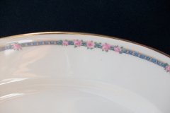 AHRENFELDT ROSES IN BLUE BAND-  OVAL  SERVING   PLATTER 16 1/2"   .....   http://jaapiesfinechinastore.com
