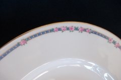 AHRENFELDT ROSES IN BLUE BAND-  OVAL  SERVING   PLATTER 16 1/2"   .....   http://jaapiesfinechinastore.com