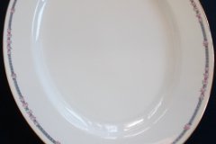 AHRENFELDT ROSES IN BLUE BAND-  OVAL  SERVING   PLATTER 16 1/2"   .....   http://jaapiesfinechinastore.com