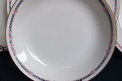 AHRENFELDT ROSES IN BLUE BAND-  COUPE SOUP  BOWL   .....   http://jaapiesfinechinastore.com