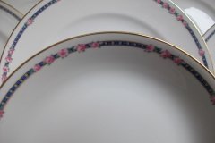 AHRENFELDT ROSES IN BLUE BAND-  COUPE SOUP  BOWL   .....   http://jaapiesfinechinastore.com