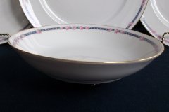 AHRENFELDT ROSES IN BLUE BAND-  COUPE SOUP  BOWL   .....   http://jaapiesfinechinastore.com