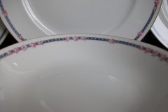 AHRENFELDT ROSES IN BLUE BAND-  COUPE SOUP  BOWL   .....   http://jaapiesfinechinastore.com