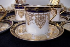 AYNSLEY 13077 COBALT & GOLD- COFFEE CAN & SAUCER   .....   http://jaapiesfinechinastore.com