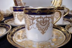 AYNSLEY 13077 COBALT & GOLD- COFFEE CAN & SAUCER   .....   http://jaapiesfinechinastore.com