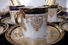 AYNSLEY 13077 COBALT & GOLD- COFFEE CAN & SAUCER   .....   http://jaapiesfinechinastore.com