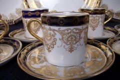 AYNSLEY 13077 COBALT & GOLD- COFFEE CAN & SAUCER   .....   http://jaapiesfinechinastore.com