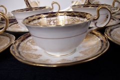 AYNSLEY 13077 COBALT & GOLD- CUP & SAUCER   .....   http://jaapiesfinechinastore.com