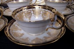 AYNSLEY 13077 COBALT & GOLD- CUP & SAUCER   .....   http://jaapiesfinechinastore.com