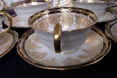 AYNSLEY 13077 COBALT & GOLD- CUP & SAUCER   .....   http://jaapiesfinechinastore.com