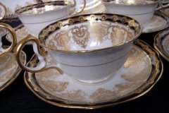 AYNSLEY 13077 COBALT & GOLD- CUP & SAUCER   .....   http://jaapiesfinechinastore.com