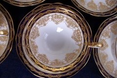 AYNSLEY 13077 COBALT & GOLD- CUP & SAUCER   .....   http://jaapiesfinechinastore.com
