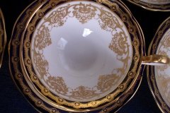 AYNSLEY 13077 COBALT & GOLD- CUP & SAUCER   .....   http://jaapiesfinechinastore.com