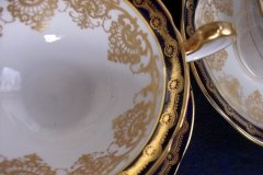 AYNSLEY 13077 COBALT & GOLD- CUP & SAUCER   .....   http://jaapiesfinechinastore.com