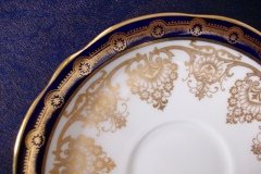 AYNSLEY 13077 COBALT & GOLD- CUP & SAUCER   .....   http://jaapiesfinechinastore.com