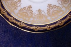 AYNSLEY 13077 COBALT & GOLD- CUP & SAUCER   .....   http://jaapiesfinechinastore.com